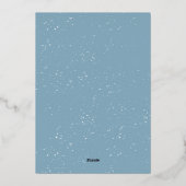 Let it Snow Blue Foil Christmas Card 箔招待状 (裏面)