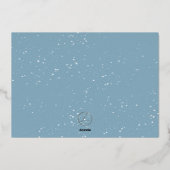 Let it Snow Blue Foil Christmas Card 箔招待状 (裏面)