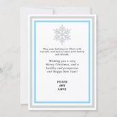 Let It Snow Blue Gray Snowflakes INSERT PHOTO  シーズンカード (裏面)