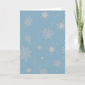 Let it Snow Blue Greeting Card カード (正面)