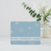 Let it Snow Blue Thank You Card カード (スタンド正面)