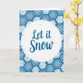 Let It Snow Christmas Card カード (黄色い花)