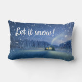 Let It Snow Christmas Comfy装飾用クッション ランバークッション (裏面)