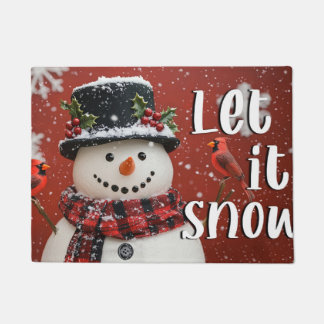 Let It Snow Christmas Doormat – Festive Welcome Ma ドアマット