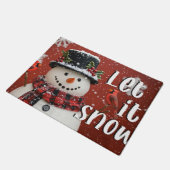Let It Snow Christmas Doormat – Festive Welcome Ma ドアマット (アングル)