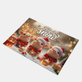 Let It Snow Christmas Doormat – Festive Welcome Ma ドアマット (アングル)