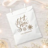 Let it Snow Christmas Holiday Party Feverバッグ フェイバーバッグ (クリップ留めされた状態)