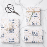 Let It Snow Christmas Wrapping紙シートデザイン ラッピングペーパーシート<br><div class="desc">雪のクリスマスラッピング紙シートデザイン。</div>