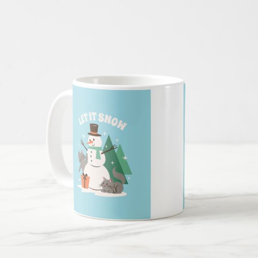 Let it Snow coffee mug  コーヒーマグカップ (正面左)
