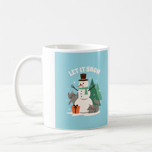 Let it Snow coffee mug  コーヒーマグカップ (左)