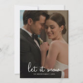 Let It Snow Cozy Couple Holiday Card シーズンカード (正面)