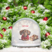 Let It Snow Dachshund Snow Globe (クリスマス)
