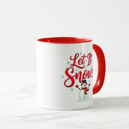 Let It Snow! Festive Coffee Mug マグカップ (正面右)