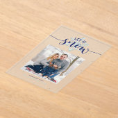 "Let It Snow" Festive Photo Holiday アクリル招待状 (レイダウン)