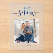 "Let It Snow" Festive Photo Holiday アクリル招待状 (正面)