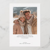 Let It Snow Foil Holiday Photo Card 箔シーズンカード (裏面)