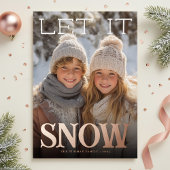 Let It Snow Foil Holiday Photo Card 箔シーズンカード