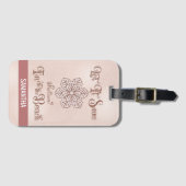 Let it Snow–Funny Christmas Beach Pink ラゲッジタグ (正面横)