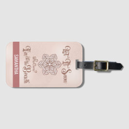 Let it Snow–Funny Christmas Beach Pink ラゲッジタグ