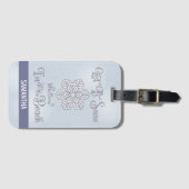 Let it Snow–Funny Christmas Beach Silver ラゲッジタグ (正面横)