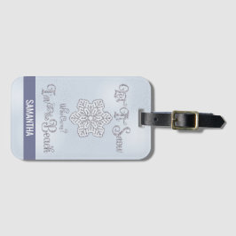 Let it Snow–Funny Christmas Beach Silver ラゲッジタグ