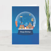 Let It Snow (Globe) Greeting Card カード (正面)