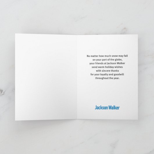 Let It Snow (Globe) Greeting Card カード (内部)