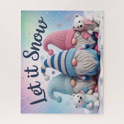 Let It Snow Gnomes Puzzle ジグソーパズル (縦)
