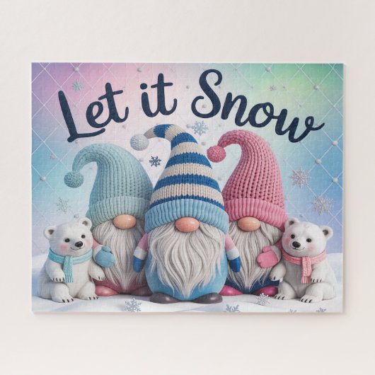 Let It Snow Gnomes Puzzle ジグソーパズル (横)