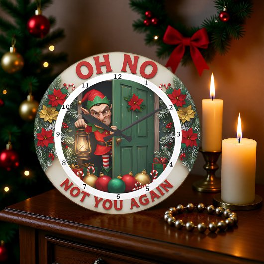 Let It Snow Happy Holidays ラージ壁時計