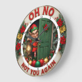 Let It Snow Happy Holidays ラージ壁時計 (傾斜)