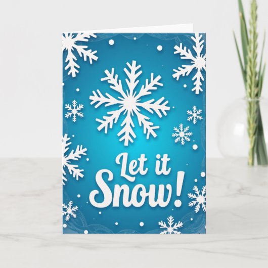 Let It Snow Holiday Card カード (正面)