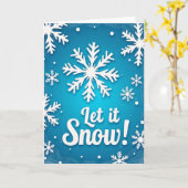 Let It Snow Holiday Card カード (黄色い花)