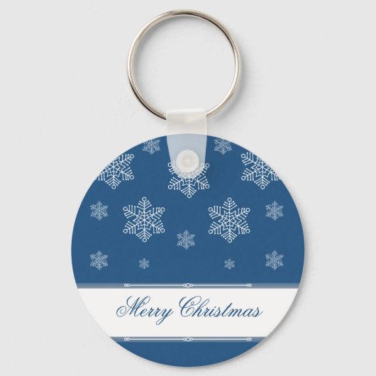 Let it Snow Holiday Keychain, 王室のBlue キーホルダー (正面)