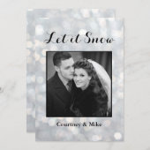 Let it Snow Holiday Photo Card in Silver シーズンカード (正面/裏面)
