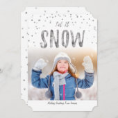 Let it Snow Holiday Photo Flat Card シーズンカード (正面/裏面)