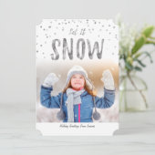 Let it Snow Holiday Photo Flat Card シーズンカード (スタンド正面)