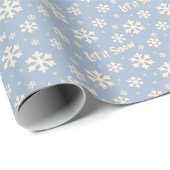 Let It Snow Holiday Wrapping Paper - Blue ラッピングペーパー (ロールコーナー)