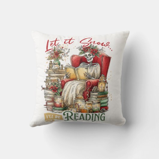 Let It Snow I'll Be Reading クッション (裏面)