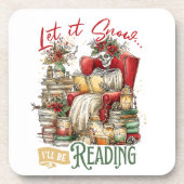 Let It Snow I'll Be Reading  コースター (正面)
