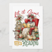 Let It Snow I'll Be Reading シーズンカード (正面/裏面)