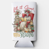 Let It Snow I'll Be Reading スリム缶クーラー (正面)