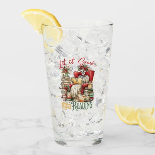 Let It Snow I'll Be Reading  タンブラーグラス (アイス正面)