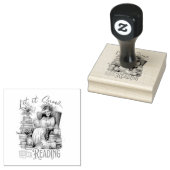 Let It Snow I'll Be Reading ラバースタンプ (押印)