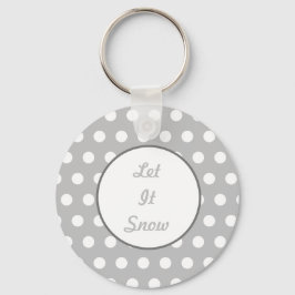Let It Snow Keychain （グレーと白） キーホルダー