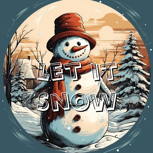 Let it Snow Let it Snow Let it Snow オーナメントカード
