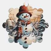 Let it Snow Let it Snow Let it Snow オーナメントカード (正面)