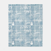 Let It Snow & Let's Stay In Hygge Winter フリースブランケット (正面)