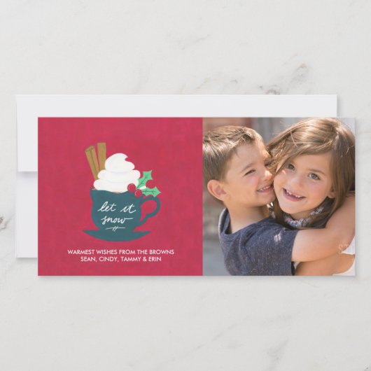 Let It Snow Photo Cardカップ シーズンカード (正面)