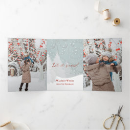 Let It Snow Photo Holiday Card 三つ折りクリスマスカード